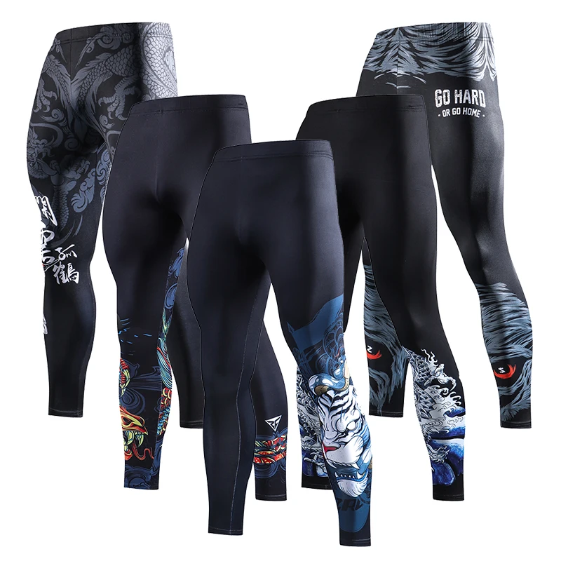 Men's Compression Pants Running Fitness Leggings Breathable Quick-Drying Sweatpants Gym MMA Swimming Basketbal Training Pants