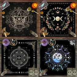 1 Stuk Tarot Tafelkleed, Altaarkleed, Maanfase, Zon, Sterrenhemel, Bloemen, Hekserij, Altaar Rituele Decoratie Rekwisieten