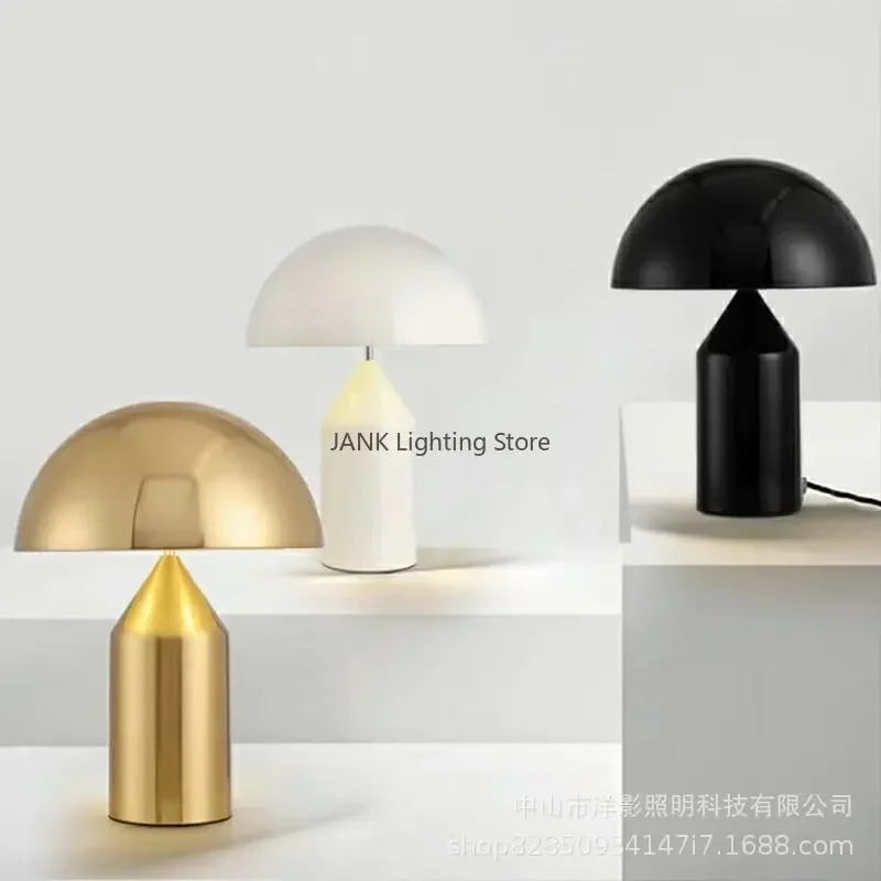 Nordic Italy Atollo Table Lamp for Bedroom Bedside Designer Model Room Luxury Metal Mushroom Classic desk light Decoration