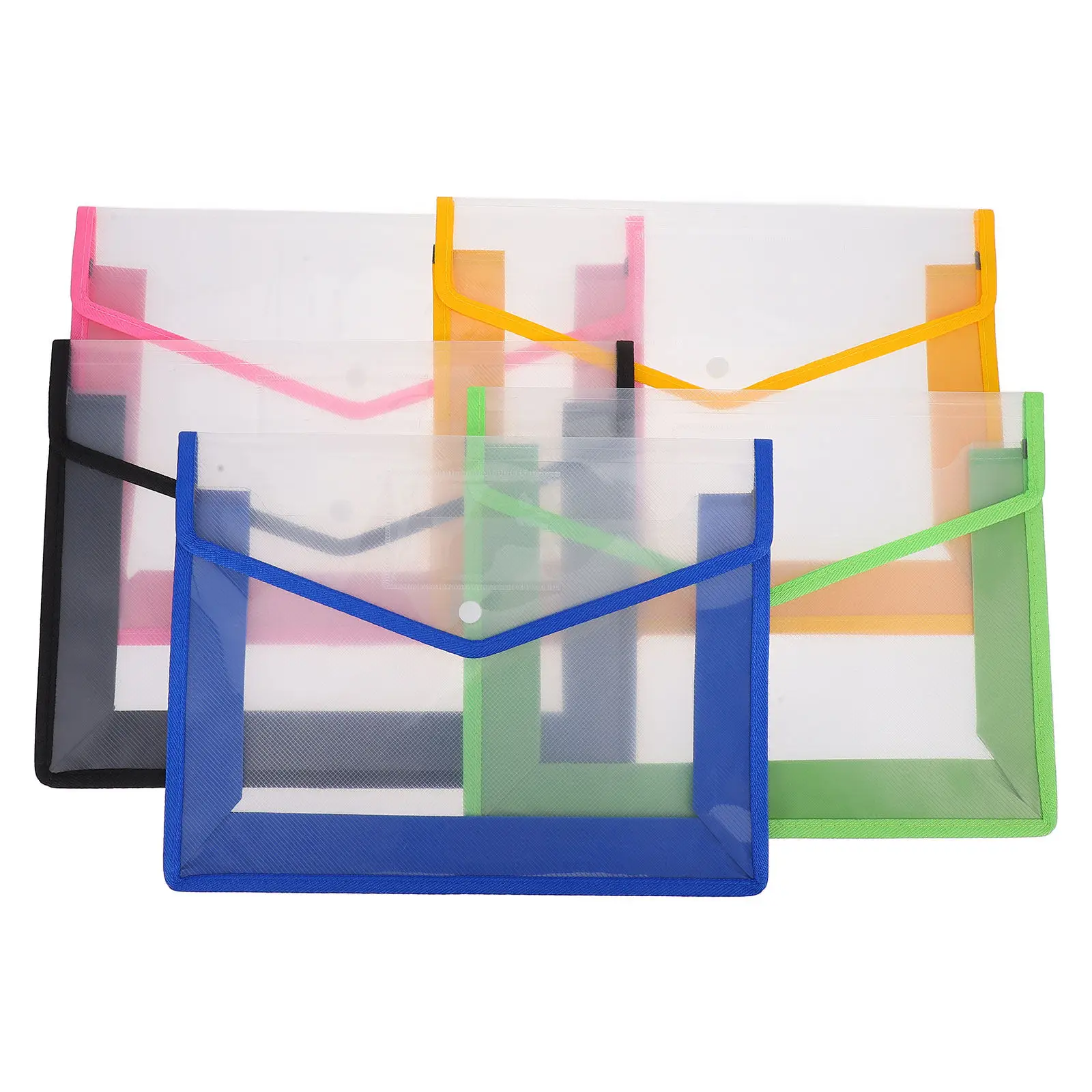 

Набор из 5 расширяющихся пластиковых папок-гармошек для документов с застежкой-кнопкой, водонепроницаемые, большой вместимости, портативные, для офиса