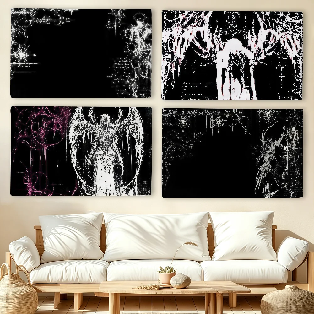 Art Black White Sigilism flag For Living Room Home Dorm Decor Wall Outdoor Camping Party Banner Gifts