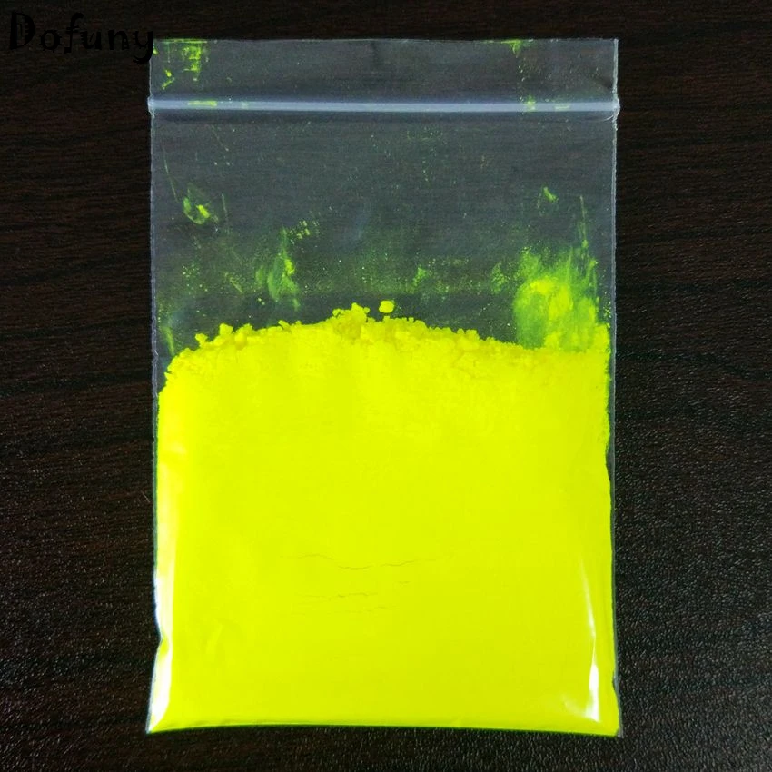 (Shiny Under UV Light)10gr Yellow Color Fluorescent Powder Phosphor Pigment For Paint Printing Soap Neon powder Nail Art Polish