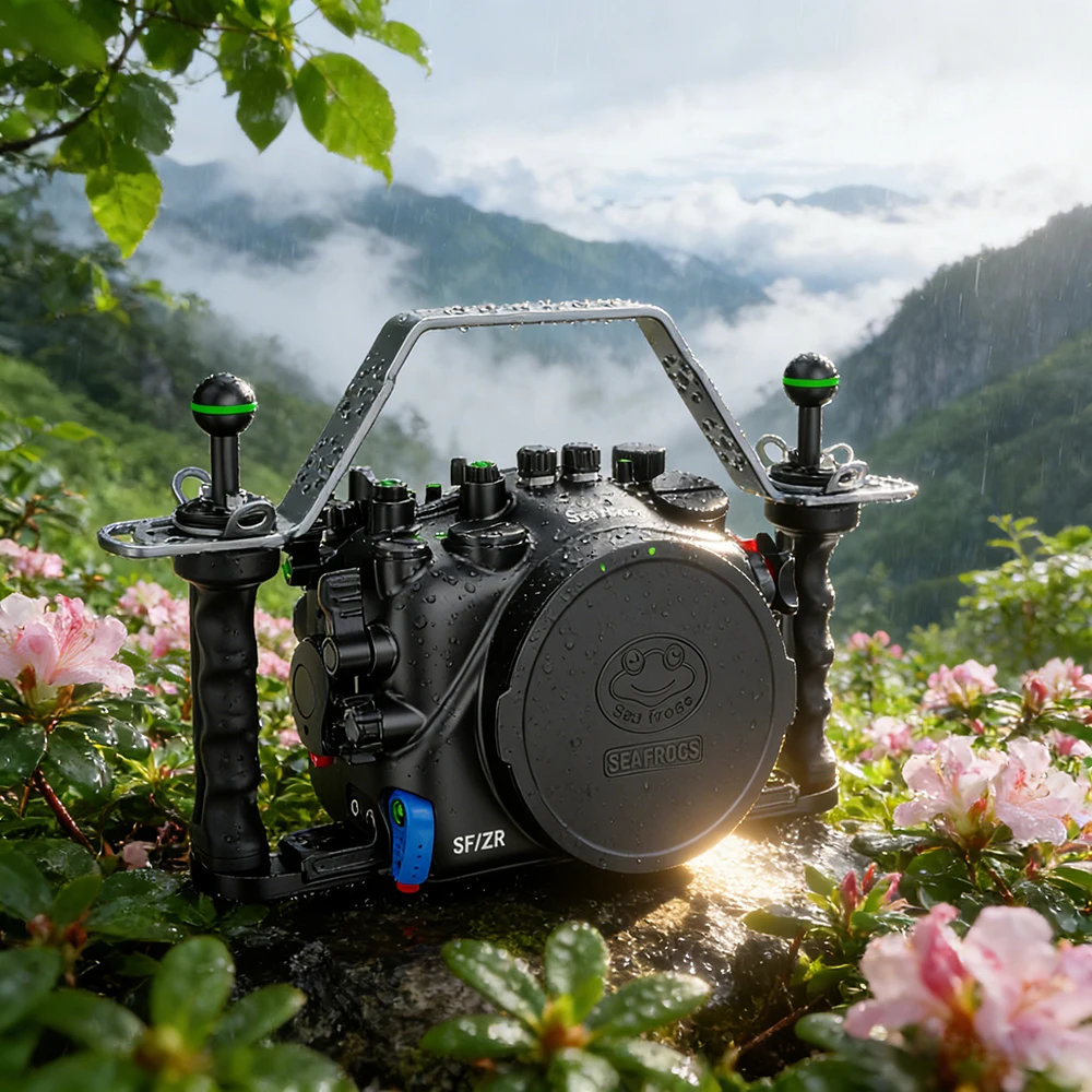 Seafrogs 100 m aluminum alloy waterproof case compatible with Nikon ZR only the case does not include lens