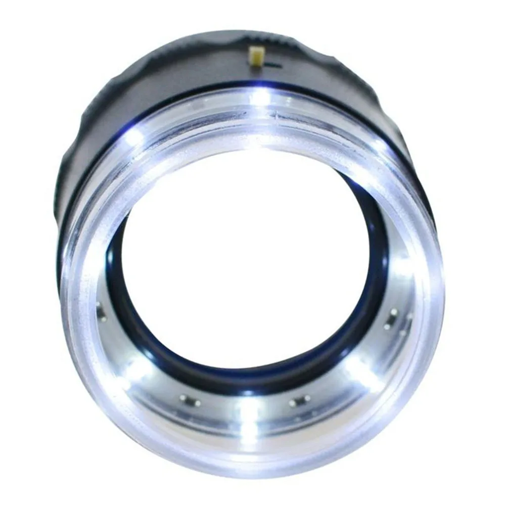 

High LED Magnifier Tube with Adjustable Focus Range 51-63mm for Watch Repair Jewelry Crafting and Mineral Analysis
