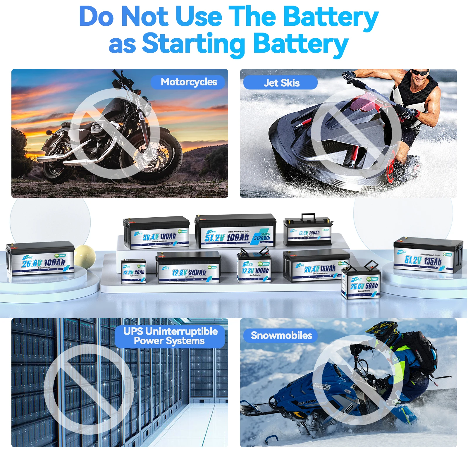 12 V 400 Ah LiFePO4-Lithiumbatterie, Zellen der Güteklasse A, 200 A BMS, max. 5120 Wh Energie mit Niedertemperaturabschaltung, für Wohnmobile, Solaren, Trolling-Motor – Detail 19