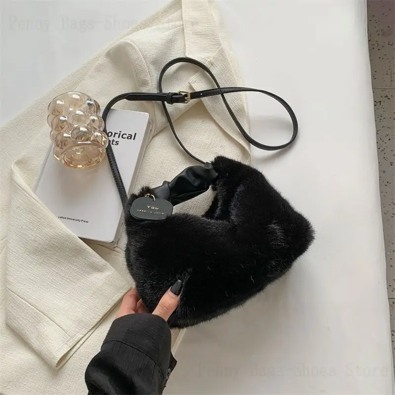 Autumn And Winter High-End Plush Handbag 2025 New Handbag Women's New Crossbody Bag Fashionable Plush Bag