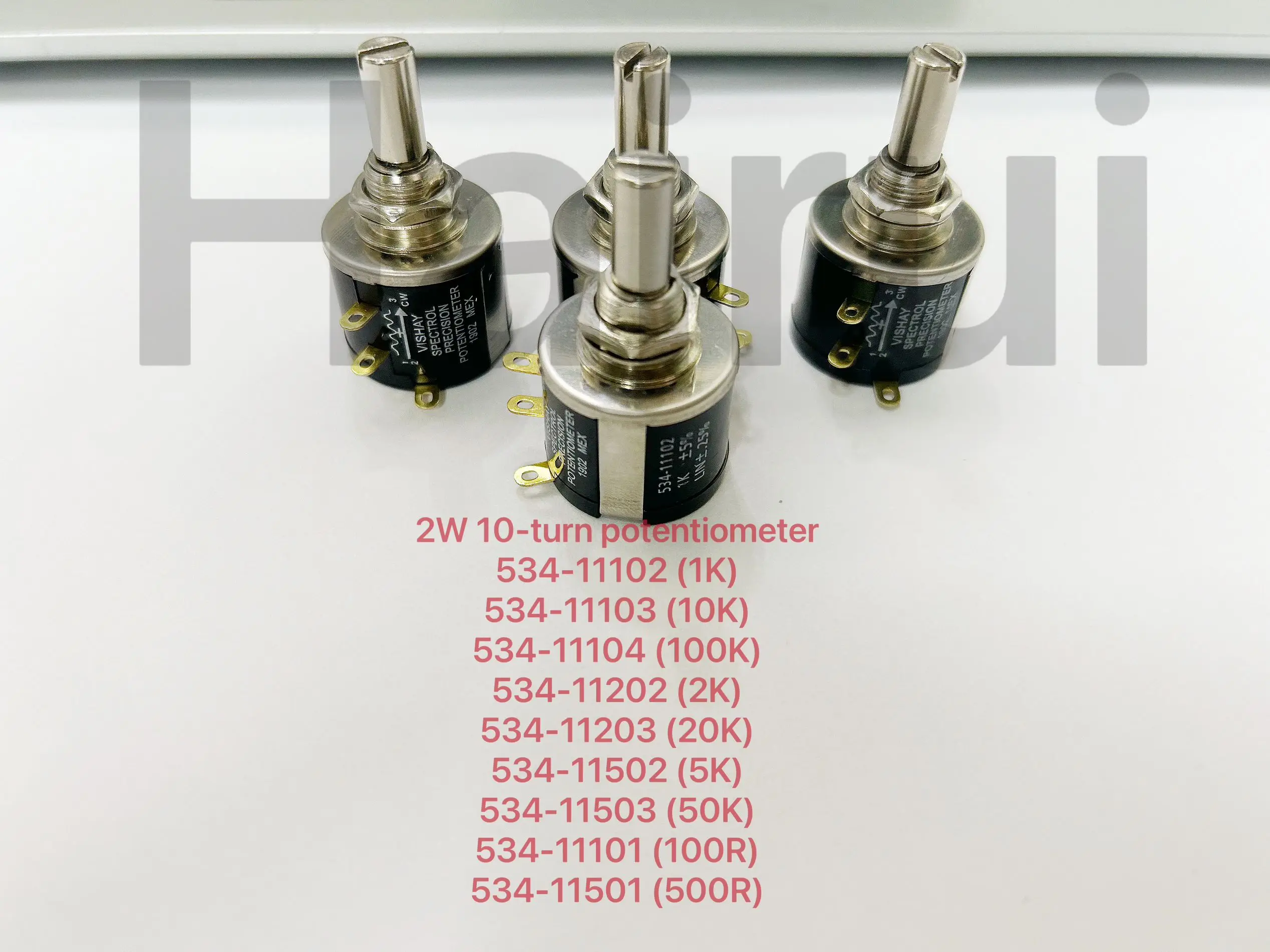 New 10 Turns  534-11103 534B1103JC 100R 500R1K 2K 5K 10K 20K 50K 100K  Spectrol Multi-coil Wire-wound Potentiometer