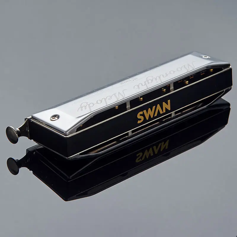 Swan C Key Chromatic Harmonica 10/12/14/16 Holes 40/48/56/60 Tone Professional Mouth Harmonica Playing Musical Instruments Gifts