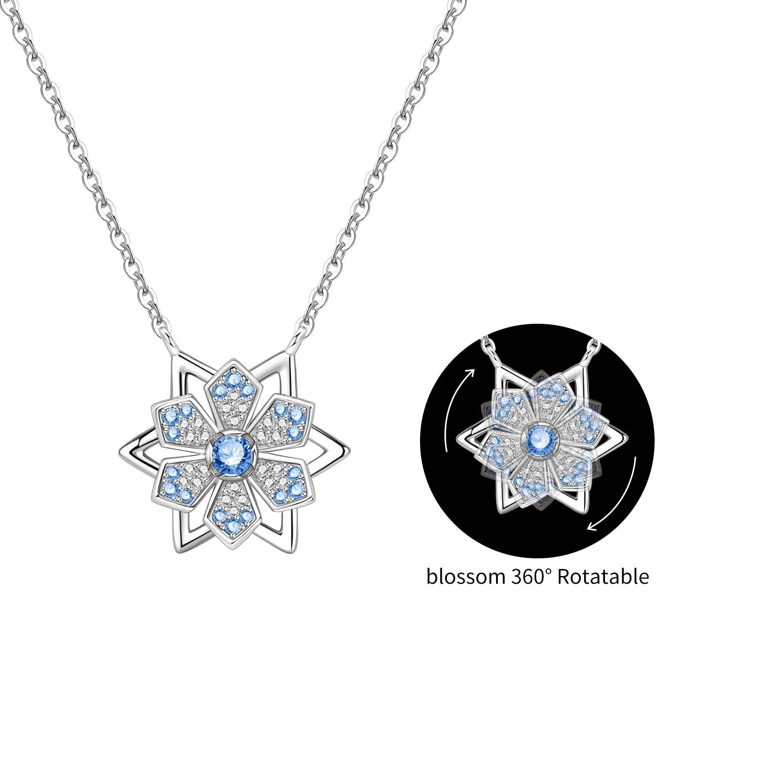 925 Sterling Silber Weihnachtsanhänger Halskette, Stechpalmenblatt-Schneeflocken-Charm-Halskette, Festlicher Weihnachtsschmuck, Geschenk für die Feiertage – Detail 7