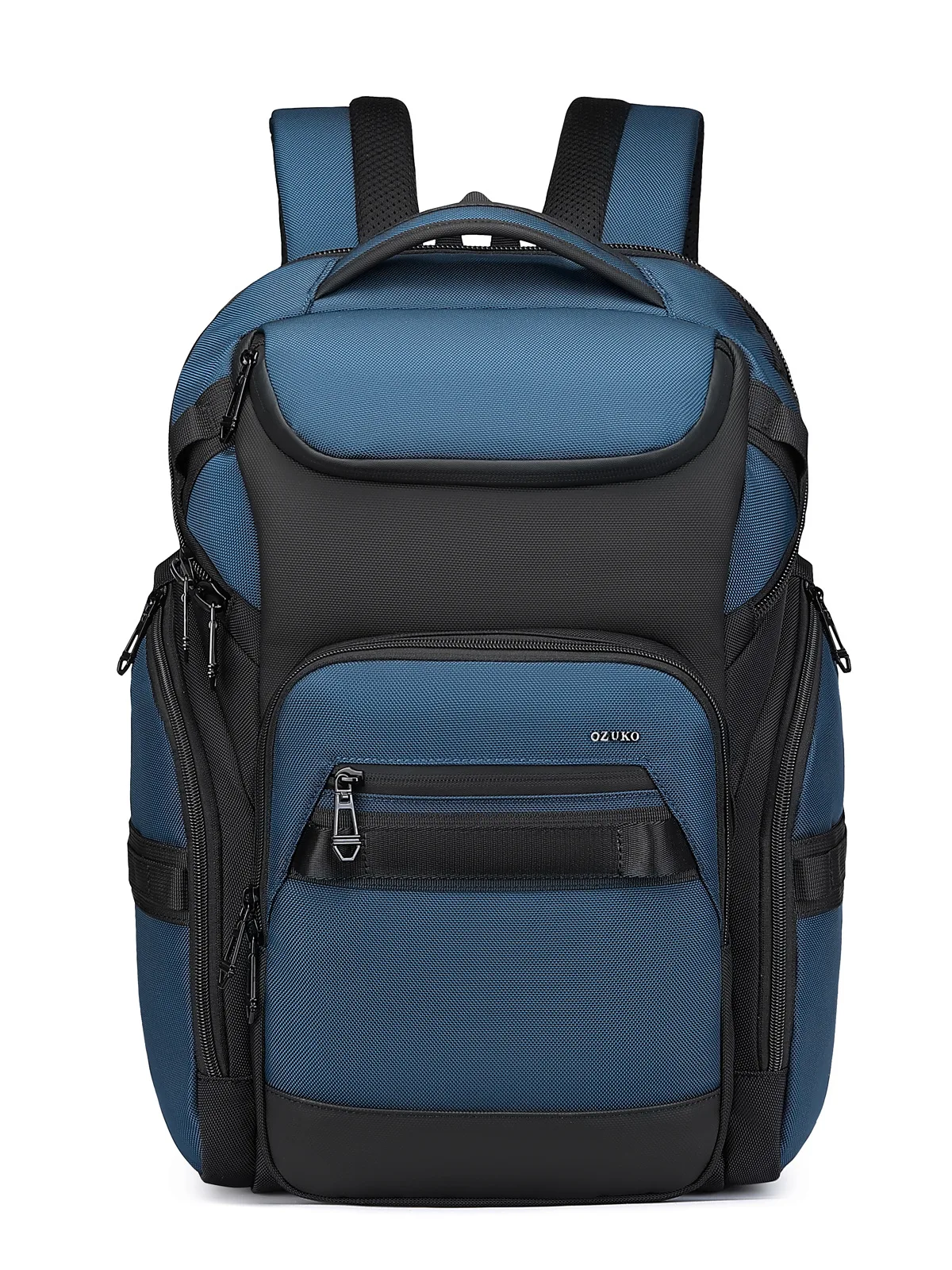 OZUKO 다기능 남자 배낭 대용량 방수 배낭 15.6 인치 노트북 배낭 야외 여행 비즈니스 남성 가방
