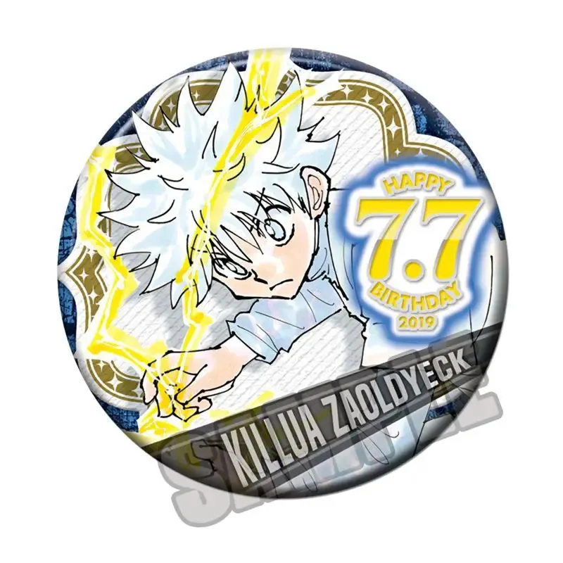 أزياء هنتر x هنتر كيلوا زولديك التأثيرية رقم 99 شارة لحفلة الهالوين وأعياد الميلاد قميص قصير شعر مستعار أبيض