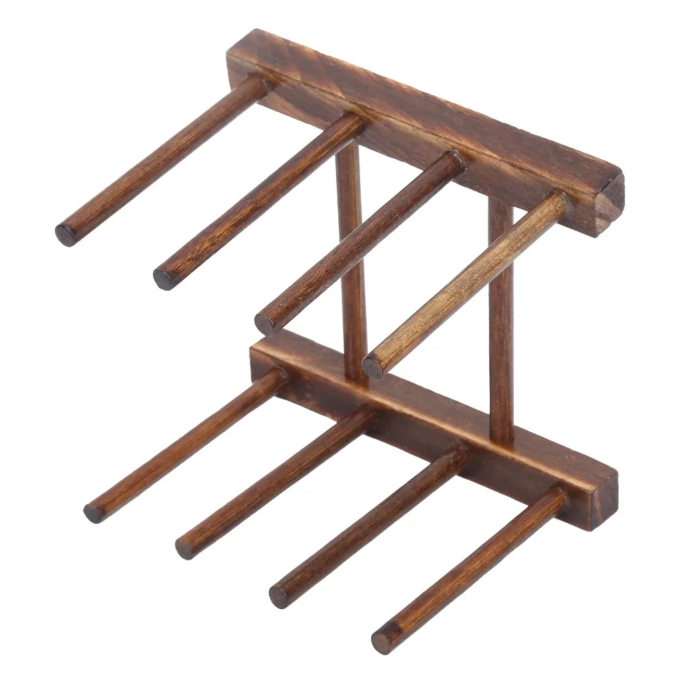 2pcs Space-Saving Vertical Design Dish Drying Rack Brown Color Collapsible Dish Storage Rack Cabinet Organizer For Kitchen Use