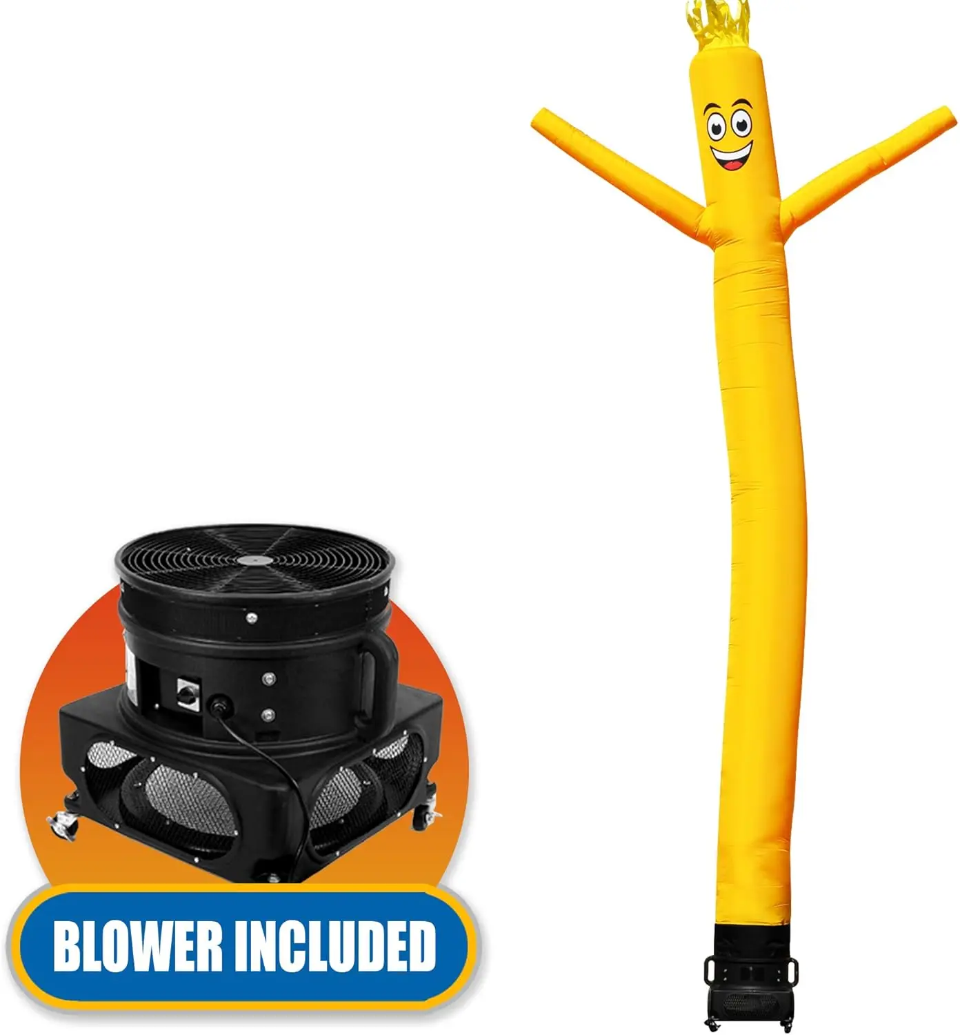 Inflatable Tube Man Set - 20 Feet Tall Wacky Inflatable Tube Guy with 1 HP Blower - Yellow