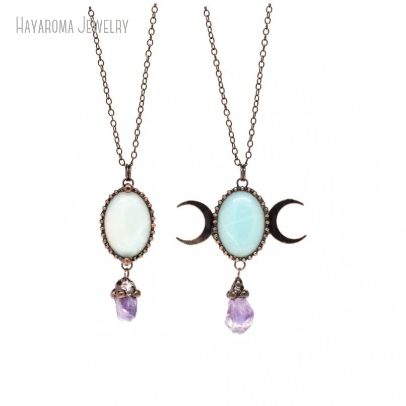 12Pcs Copper Chain Boho Witch Jewelry Vintage Wholesale Antique Bronze Color Necklace NM46947