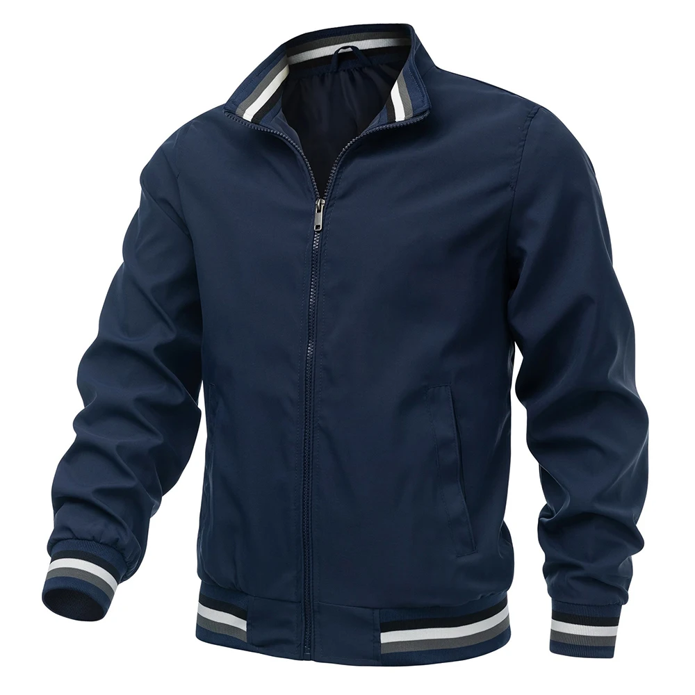 Nice New Jackets For Men Spring Fahsion Outwears Solid Color Casual Ropa Hombre Coats Racing Windbreaker Men's Jacket Plus Size