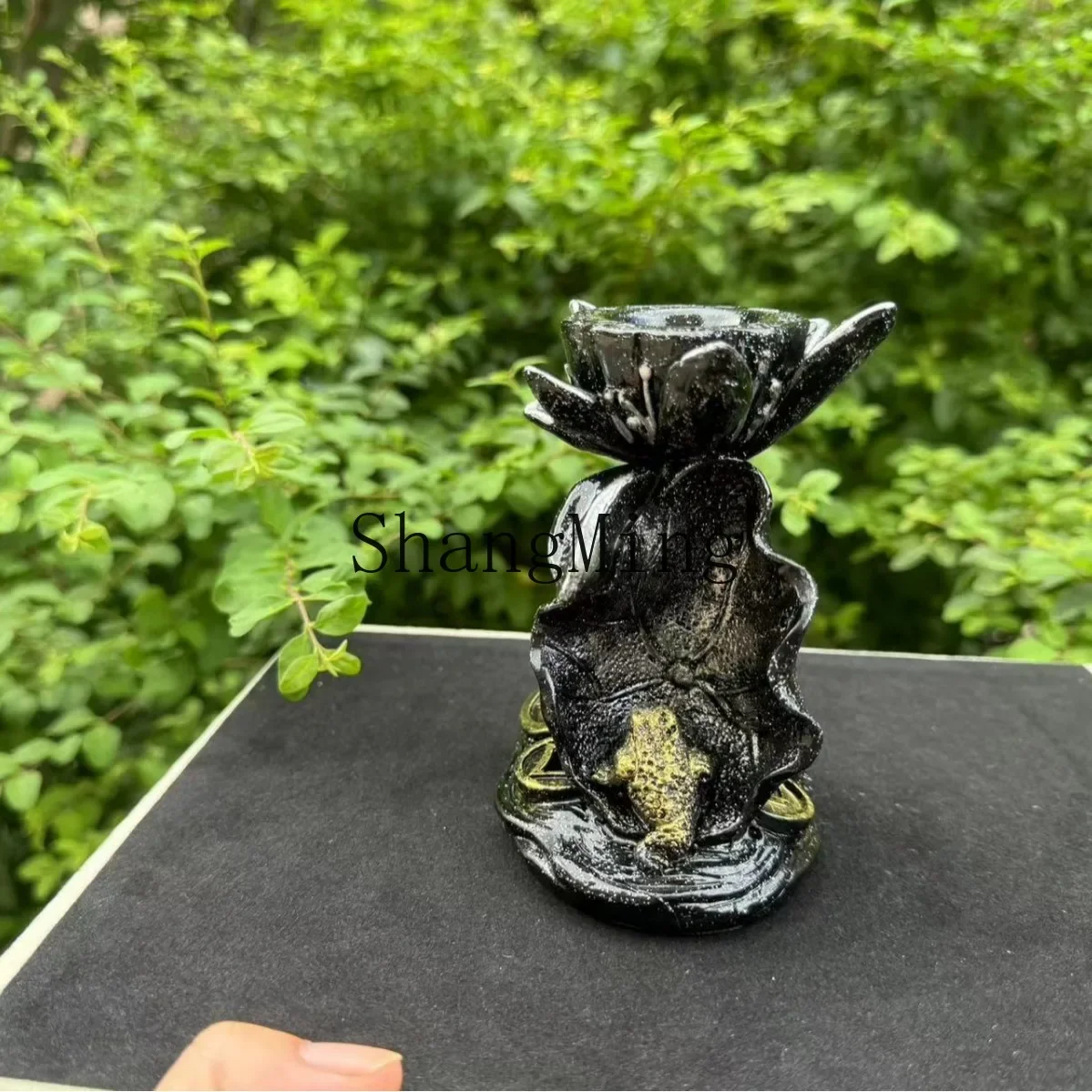 CL resin golden toad lotus handicraft, crystal ball base small ornament ornament