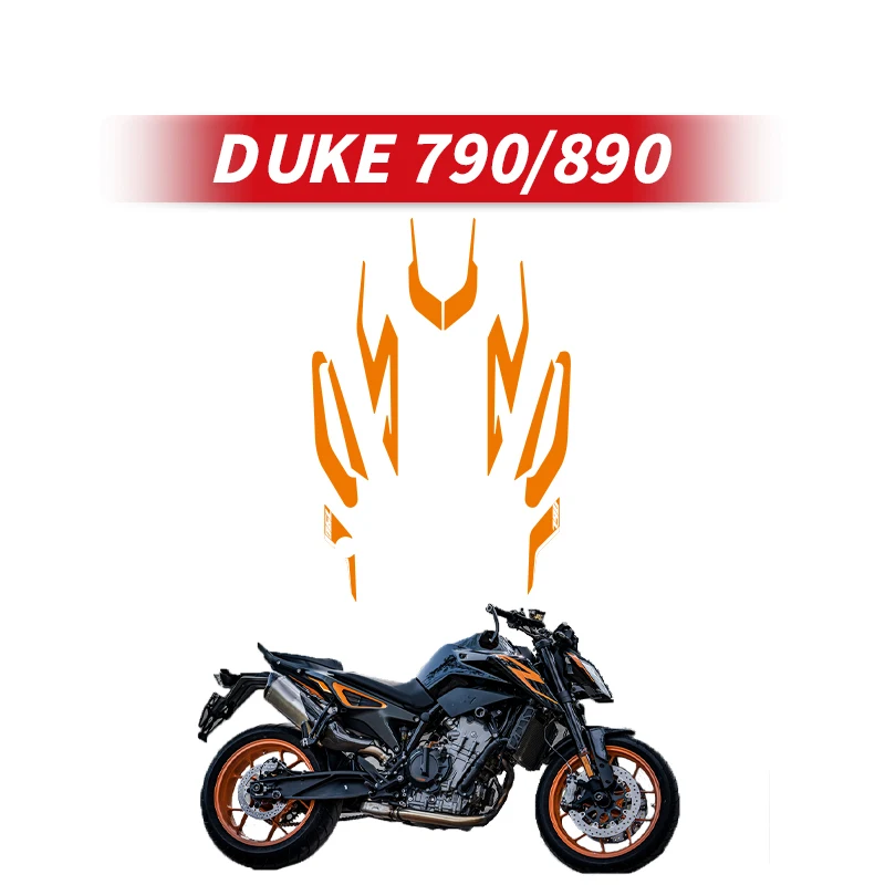 Digunakan untuk KTM DUKE 790 stiker cetakan pola garis sepeda motor Kit Fairing Aksesori Sepeda dekorasi stiker pelindung