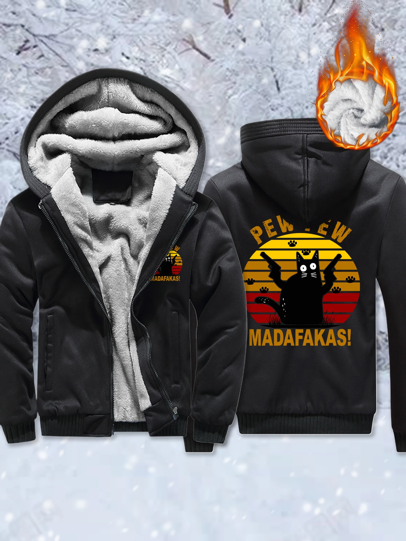 

Pew Pew Madafakas кошки с принтом утепленные пальто мужские свободные зимние куртки мягкие камуфляжные уличные мужские модные толстовки на молнии