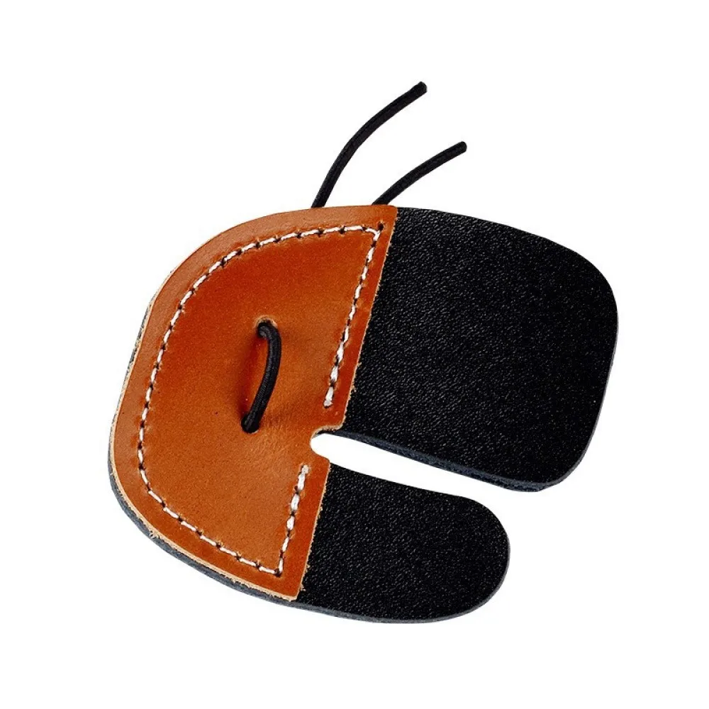 Double Layer Leather Tab For Archery Hunting Bow Shooting Adjustable Cowhide Finger Guard Professional Protective Accessory