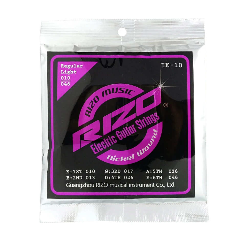 New Brand RIZO Electric Guitar Strings A Set 1st-6th Guitarra Strings Korea-Made Hexangular Steel Core Nickel Wound