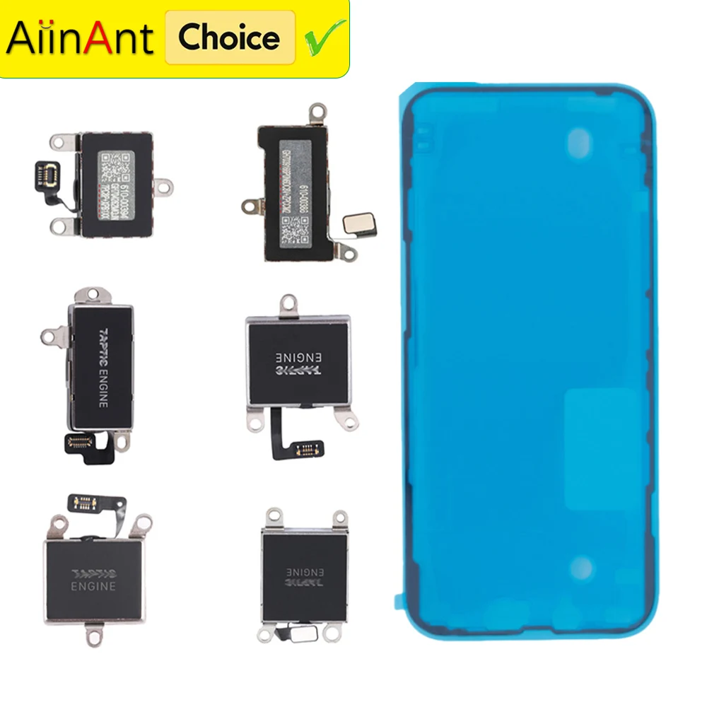 OEM Sticker + Flex For iPhone 12 13 14 15 Pro Max Plus mini For TAPTIC ENGINE Vibrator Motor Flex Cable