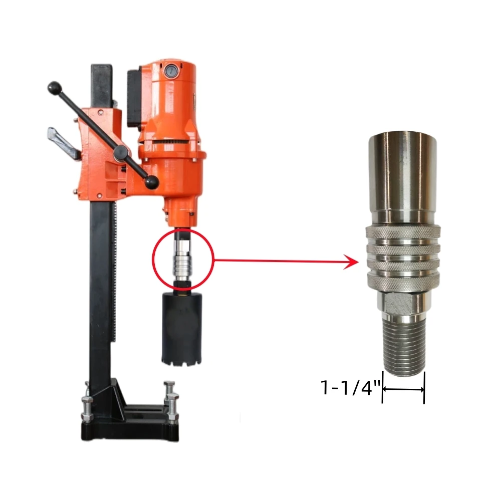 UNDEROOF 1-1/4 \'\'Quick Change Adapter para Diamond Core Drill Bit Concreto Dry Wet Core Drilling Rig Máquina Anti-lock Acessório