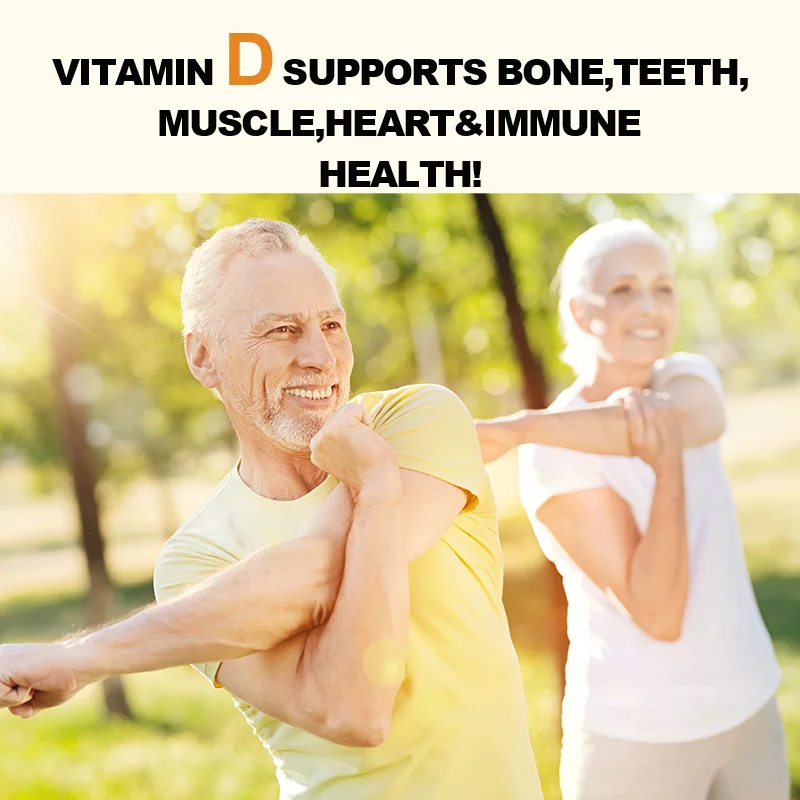 Vitamin D3K2 Capsules 5000iu Vitamin D3 25mg K2 45mcg Support Teeth Bone Heart Health Joint Health Immunity System Vitamins