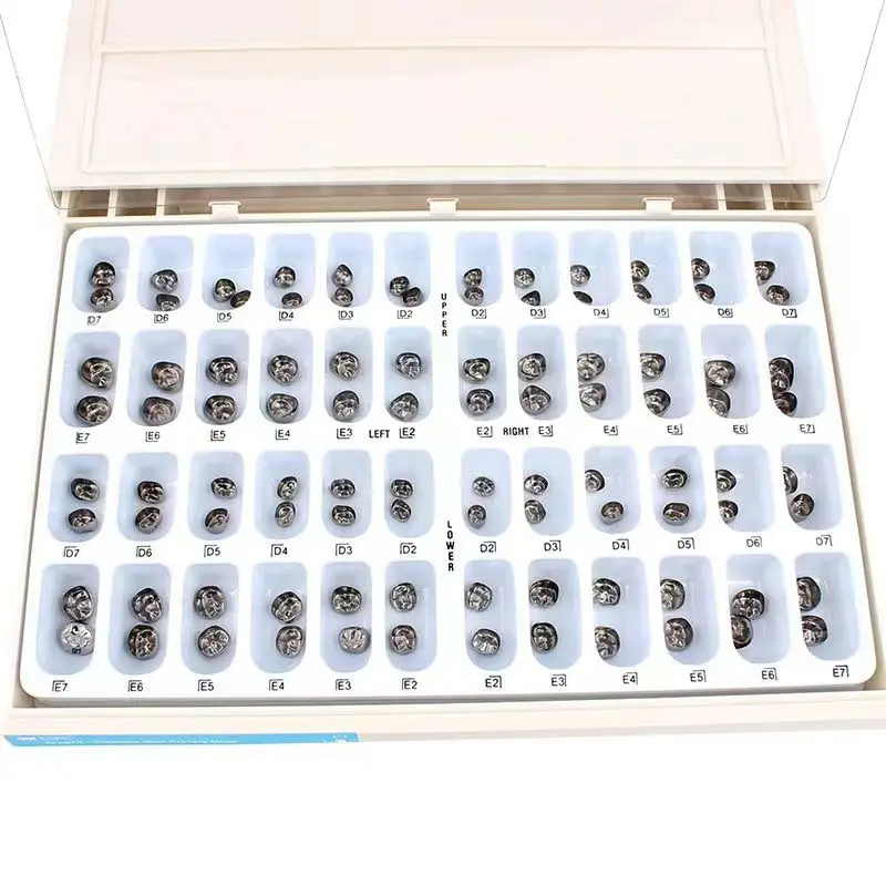 

MR DEN Dental ND 96 Assorted Primary Molar Stainless Steel Crowns Complete Kit Kids Temporary Dental Crown
