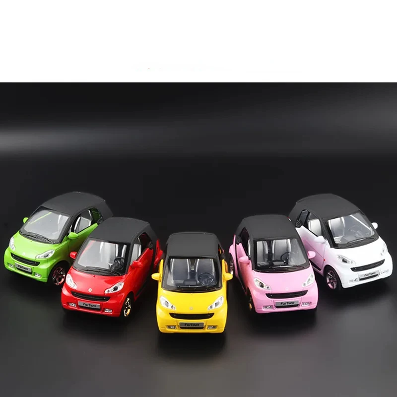 1:32 mercedes-benz inteligente miniaturas liga diecast modelo de carro som luz brinquedos para crianças bonito e compacto presentes de natal e11