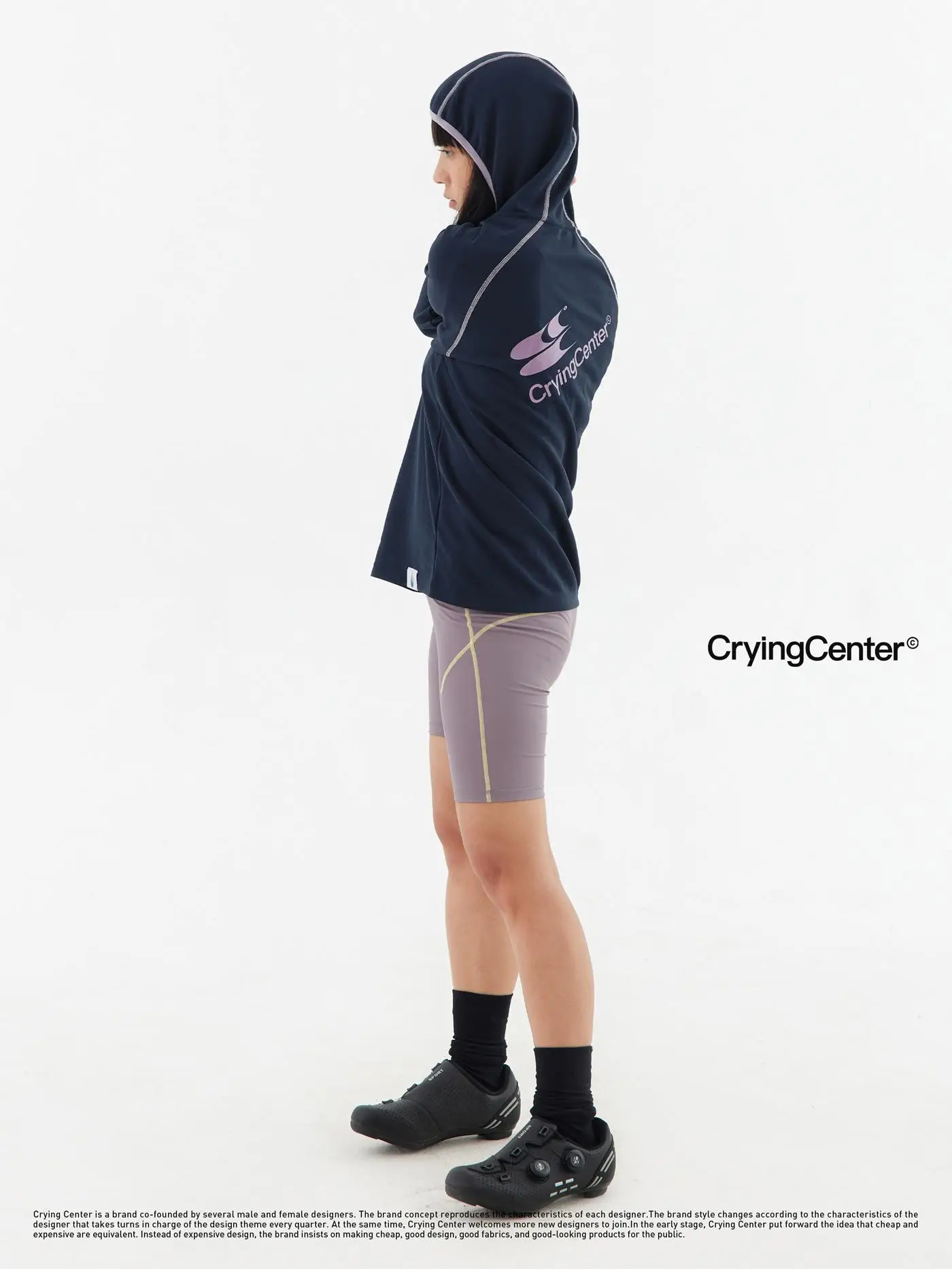 Crnenter サイクリング ヨガ パンツ 4 クォーター カラー ブロ デザイン レディース カジュアル ファイオン オルトス 通気性 快適な生地