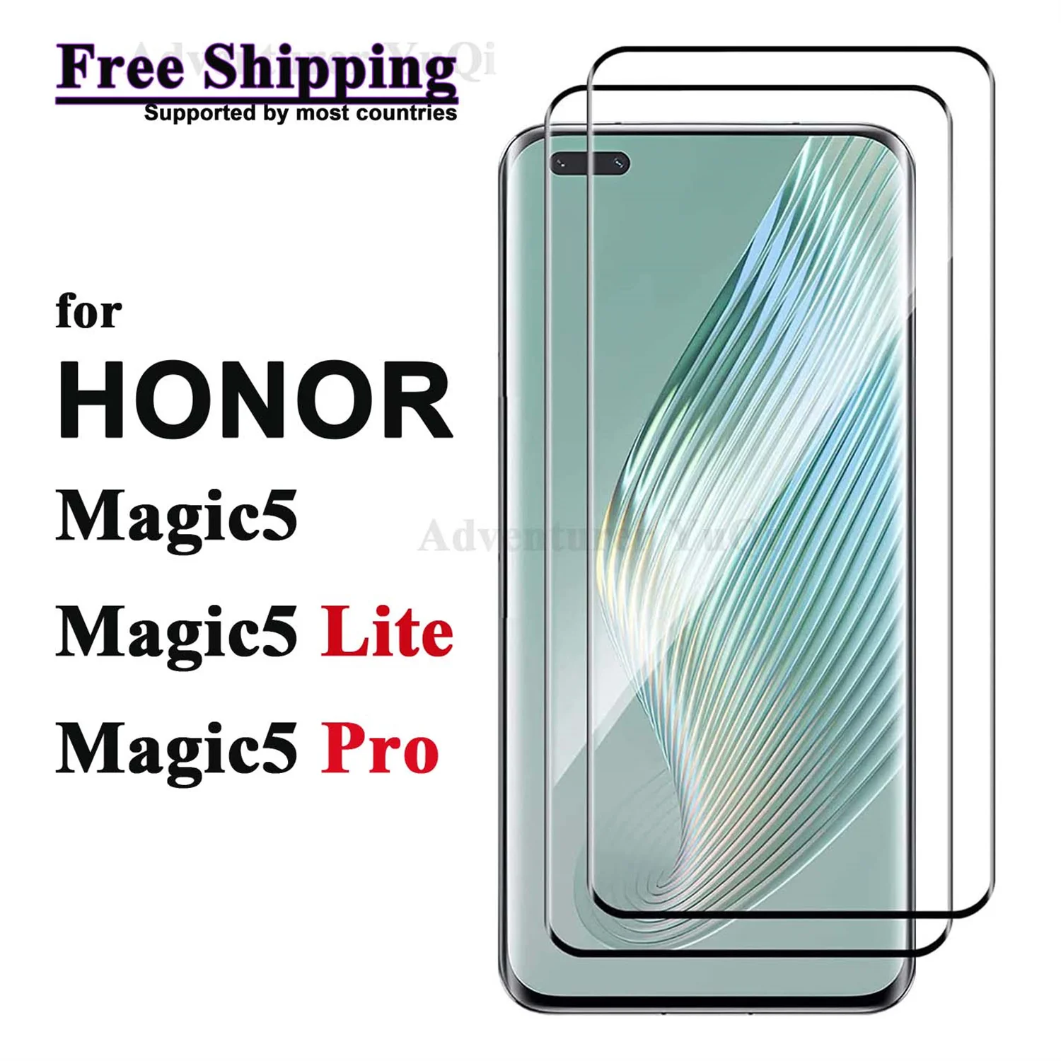 

Screen Protector for Honor Magi5 Pro Lite Tempered Glass 9H 3D Curved Protective Anti Scratch Fingerprint Scan Bubble free