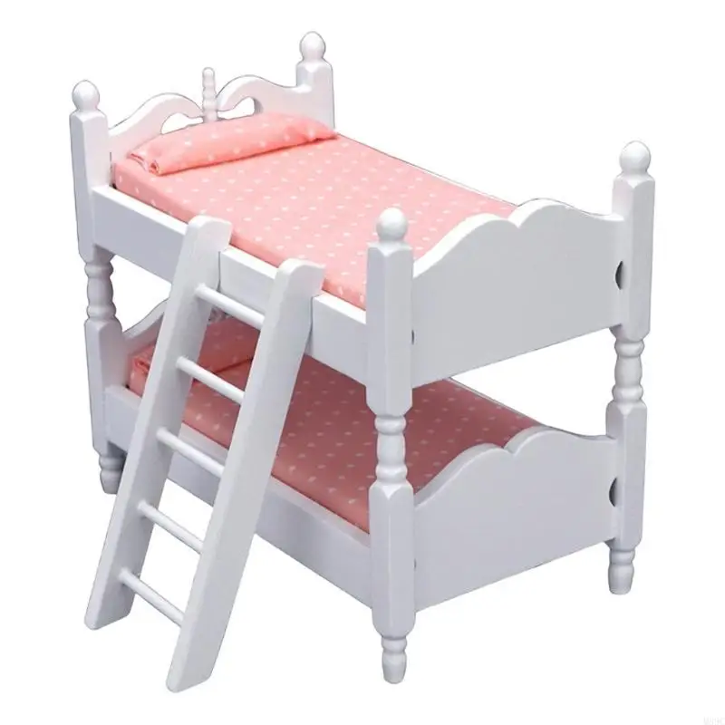 

M89C Realistic Furniture Model for Dollhouses Bedroom Bunk Bed Photo Props
