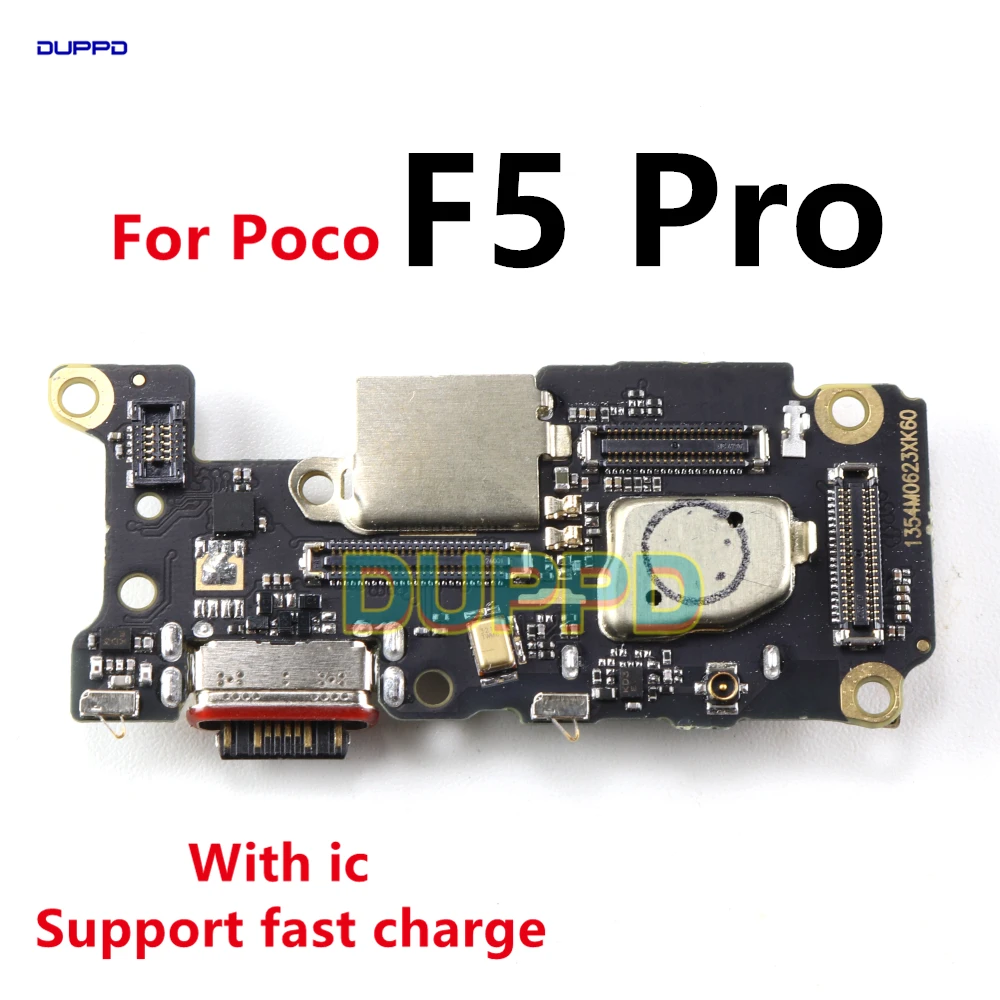 USB Charging Port Board Dock Port Connector Flex Cable For Xiaomi Poco F5 Pro Main Motherboard Charging Port Flex