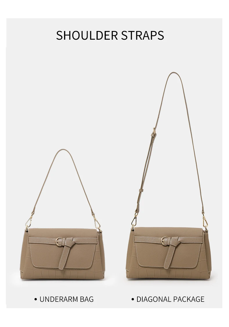 2026 Hochwertige Achseltasche Neues Modell aus erstklassigem Rindsleder Elegante Umhängetasche für den Nischenmarkt – Detail 5