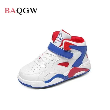 Taglia 21-36 scarpe da basket per bambini ragazze ragazzi Hig-top scarpe sportive traspiranti per bambini scarpe da ginnastica da corsa con fondo morbido per bambini Toddlers