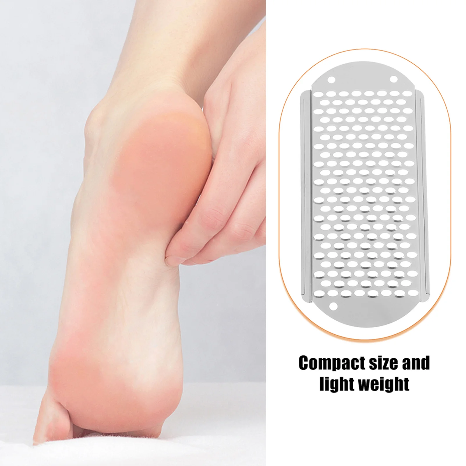 4 قطعة ملف القدم للبشرة الميتة دليل الكالس مزيل الفولاذ المقاوم للصدأ باديكير أداة العناية بالقدم الجافة متصدع كعب مكشطة #3