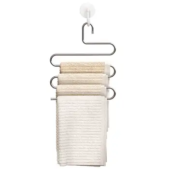 5vrstvý multifunkční ramínka na oblečení, protiskluzový stojan na kalhoty, věšák na látky s více funkcemi pro zavěšení a uložení 10 nejlepší prodej víceúčelový věšák na oblečení - №2