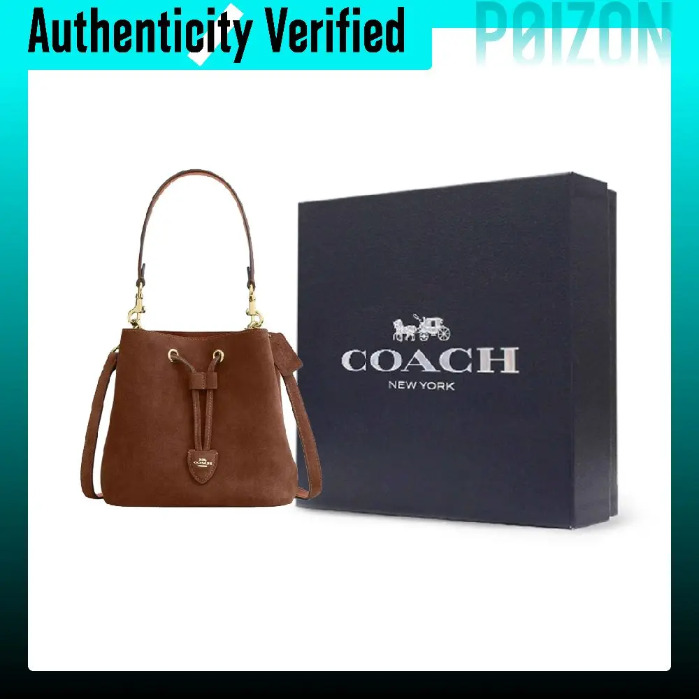 COACH Rowan Cow Split Leather Water Buckets Combo Bag Shoulder Bags Small Women's Warm Brown CFP33-IMWBR