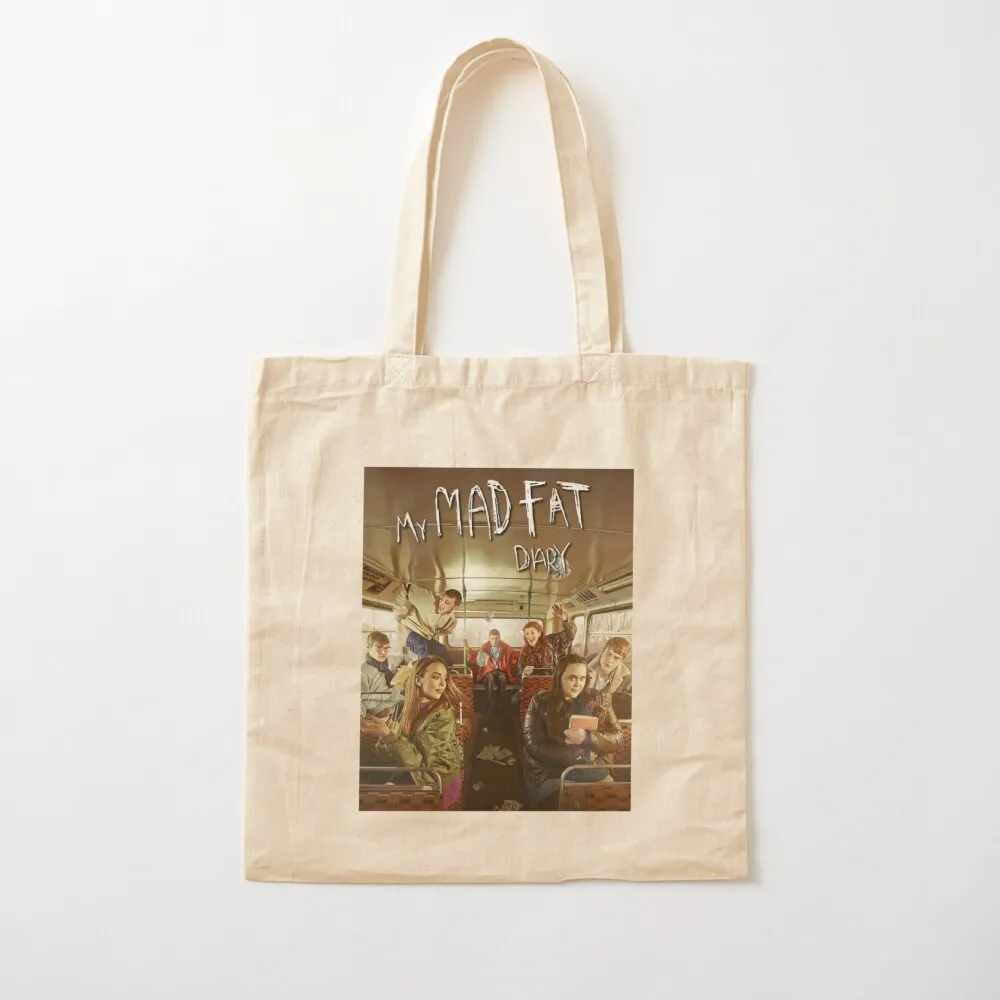 Music Retro My Mad Fat Diary Cast Mmfd Funny Graphic Gift Tote Bag