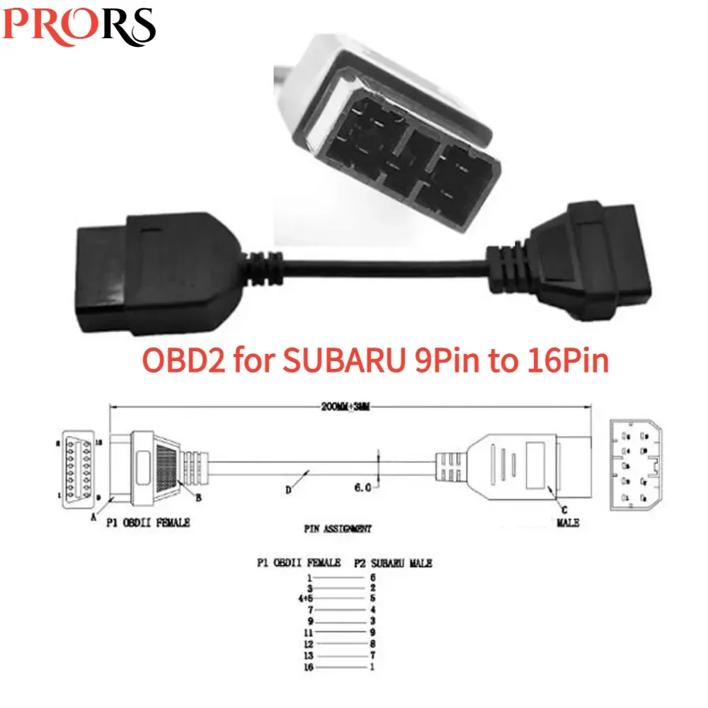 

Latest for Subaru 9Pin To 16Pin Lead Diagnostic Interface Cable Diagnostic Tool OBDII Cable Convert Female Interface Auto Scanne