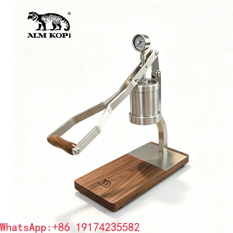 New 2 Generation Classic Wooden Base Semi-automatic Manual Control Stainless Steel Body Espresso Coffee Machine