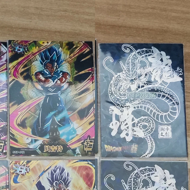 Carte SSP Dragon Ball pour garçons, Son Goku, Bejita, Yonsei Bromovies, Gogeta, Majin Buu, Android 18, Frieza, Collection de jouets, Cadeaux d'anniversaire et de Noël