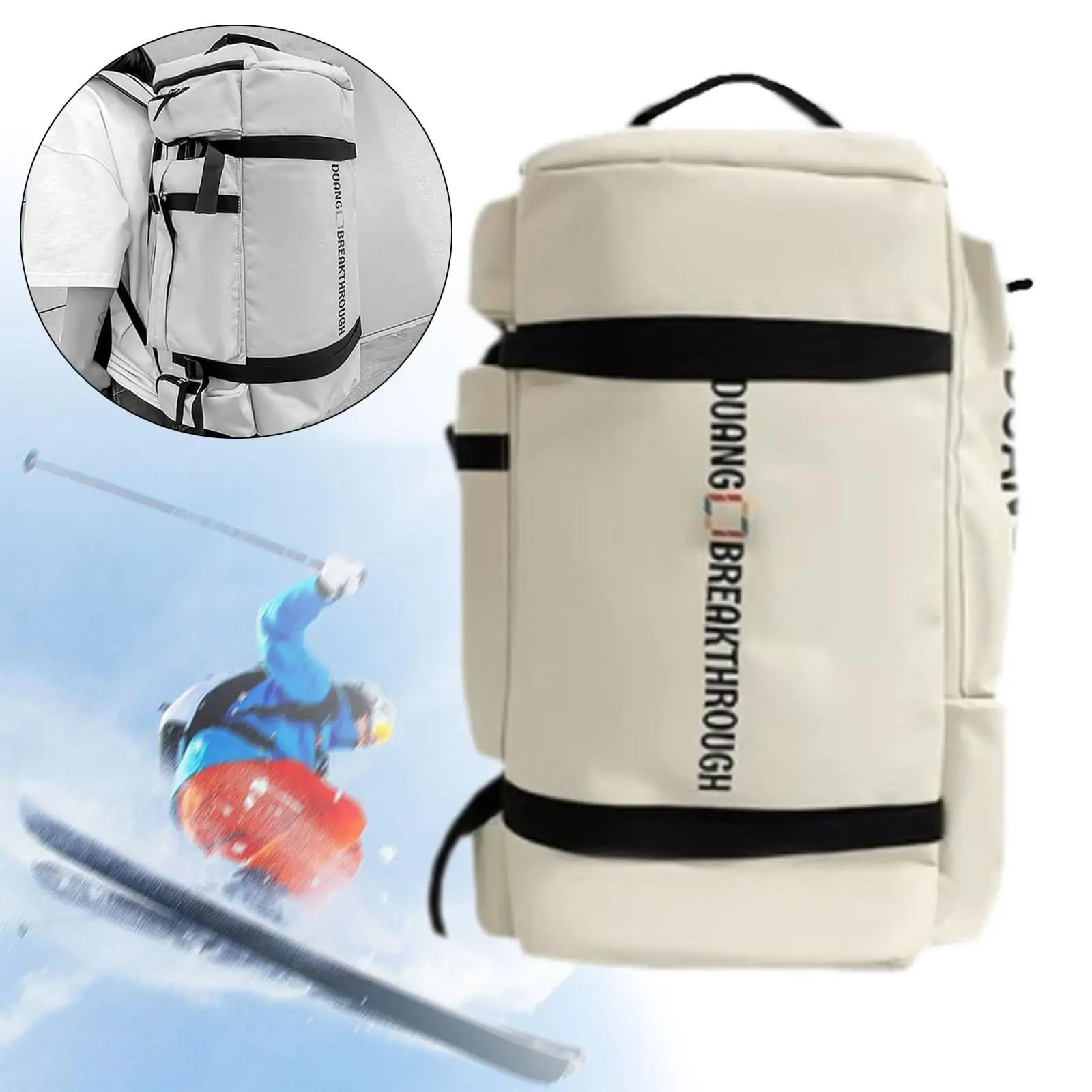 Ski Boot Bag Waterproof Ski Backpack for Outdoor Activities Fitness Cycling