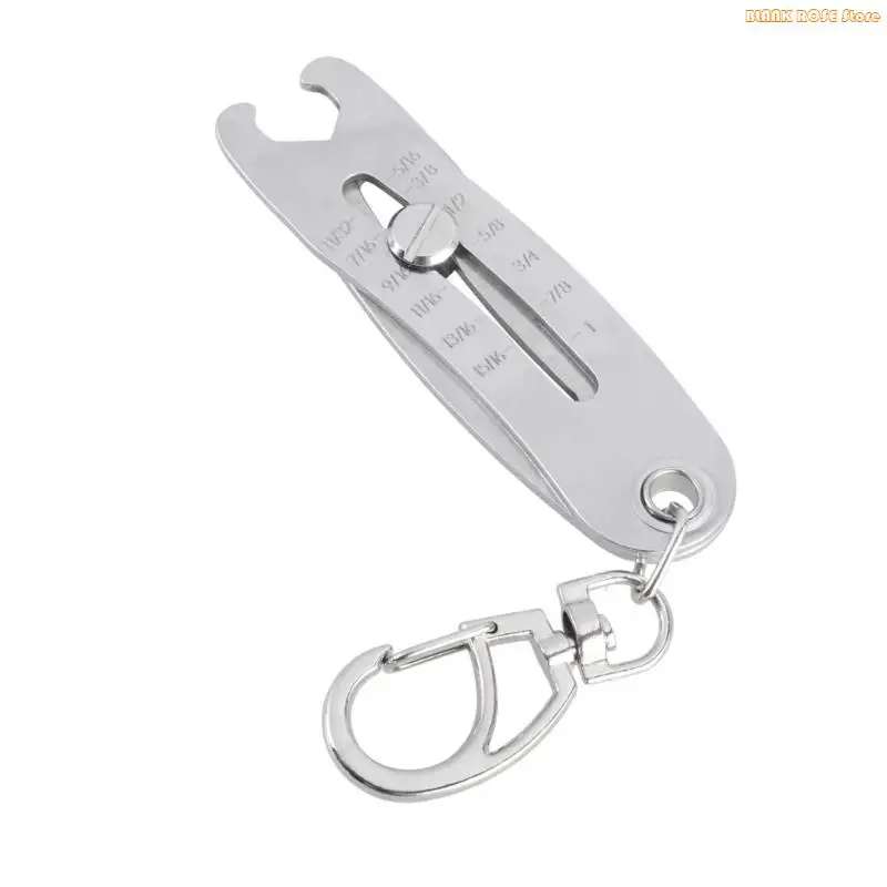 K1AE Portable Precise Thread Size Checker Keychain Thread Size Verification Tool Bolt and Nut Identifiers Gauges Size Gauges
