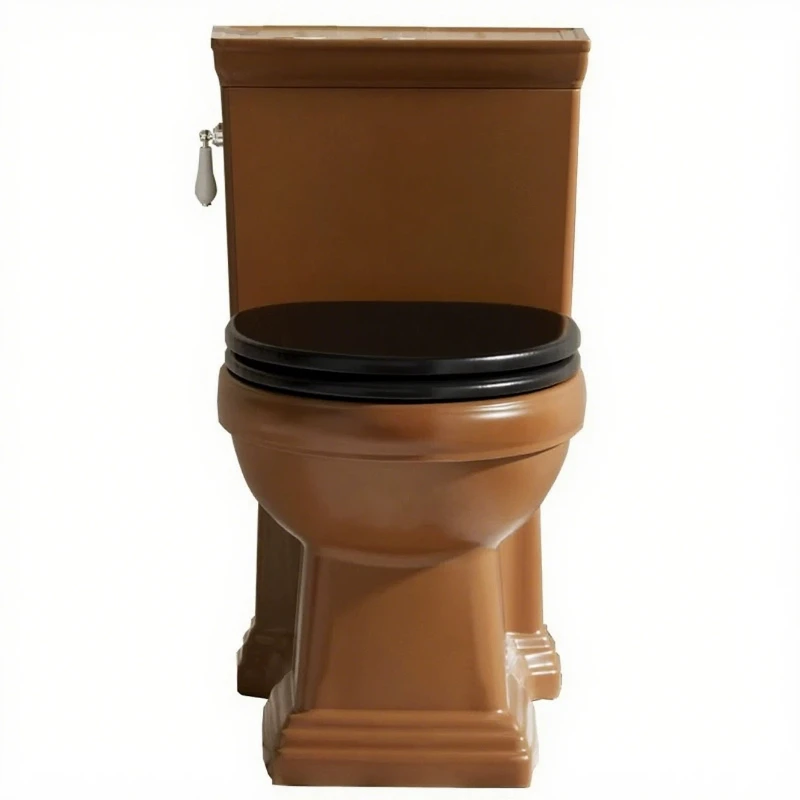 Retro caramel brown ordinary toilet household personality creative American color toilet