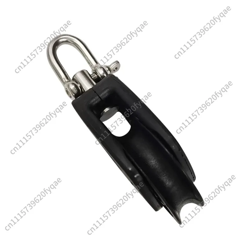 Black nylon pulley Lifting pulley Cable guide Ship lighting Sailing lifting wheel Accessories Rigging traction wheel