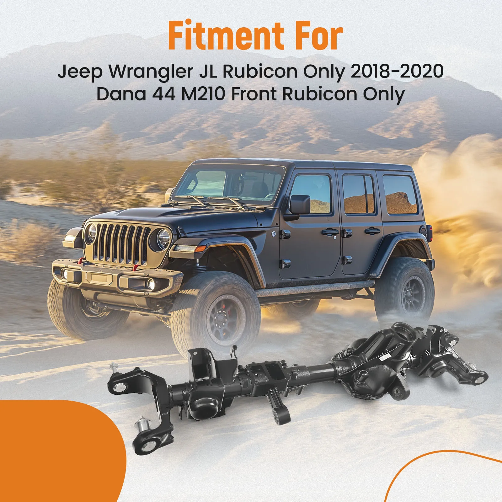 Front Axle Housing Dana 44 3.73 Axle Ratio For Jeep Wrangler JL  Rubicon 68400405 2020