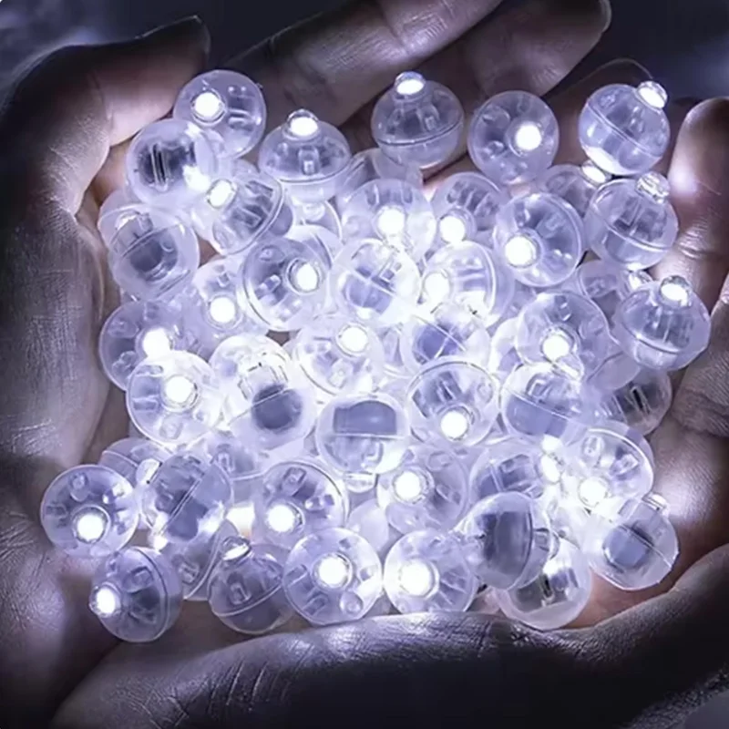 50/100 Pcs LED Balloon Lights Mini Round Ball Balloon Night Light LED Flash Lamp for Paper Lanterns Wedding Party Decorations