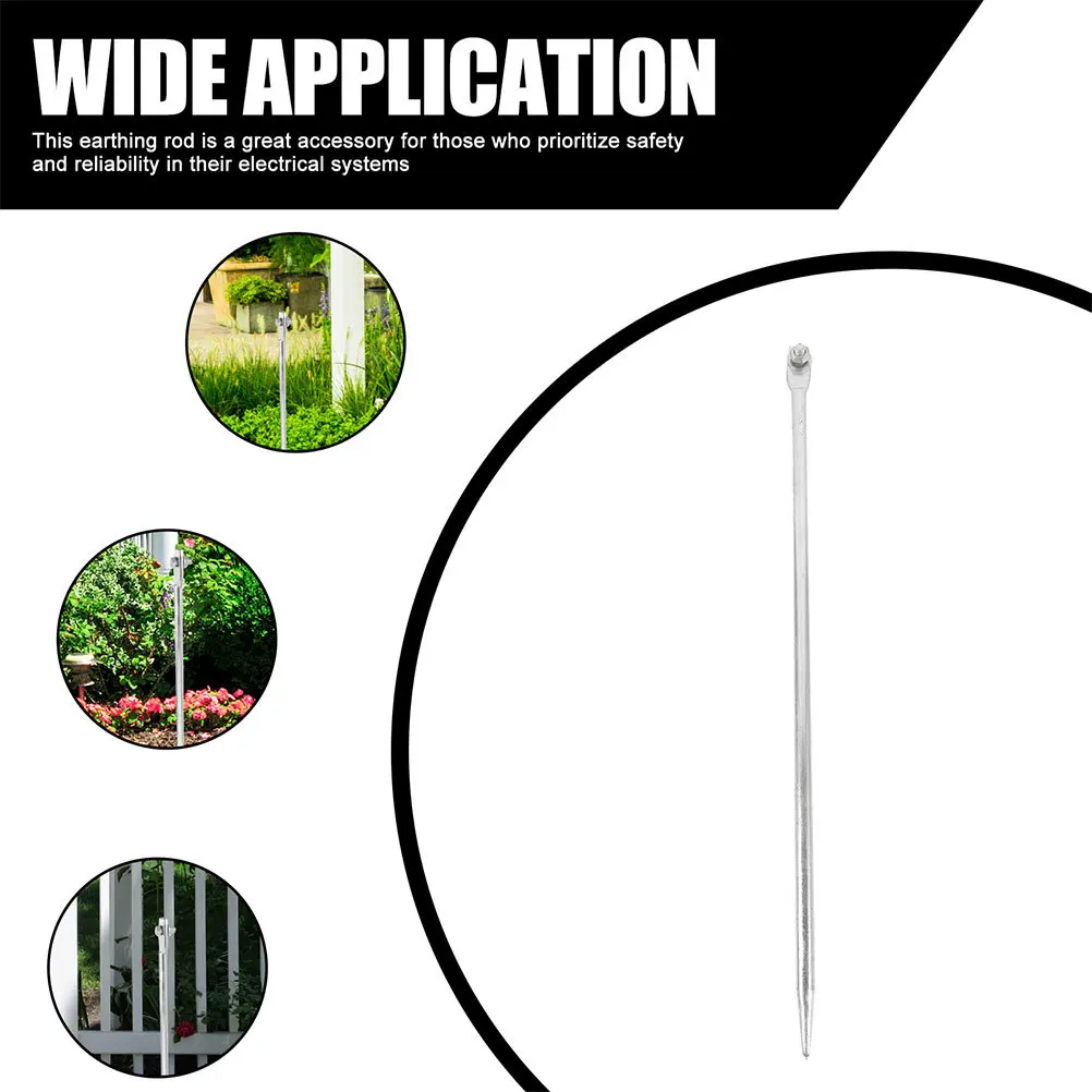 4Pcs Rod Grounding Stakes Heavy Duty Iron Portable Ground Rod for Buildings Signal Towers Electrical