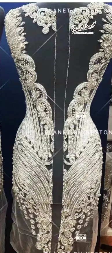 Hand make SEXY thread decorative haute couture applique patch wedding dress cocktail dress evening dress JY035 2024